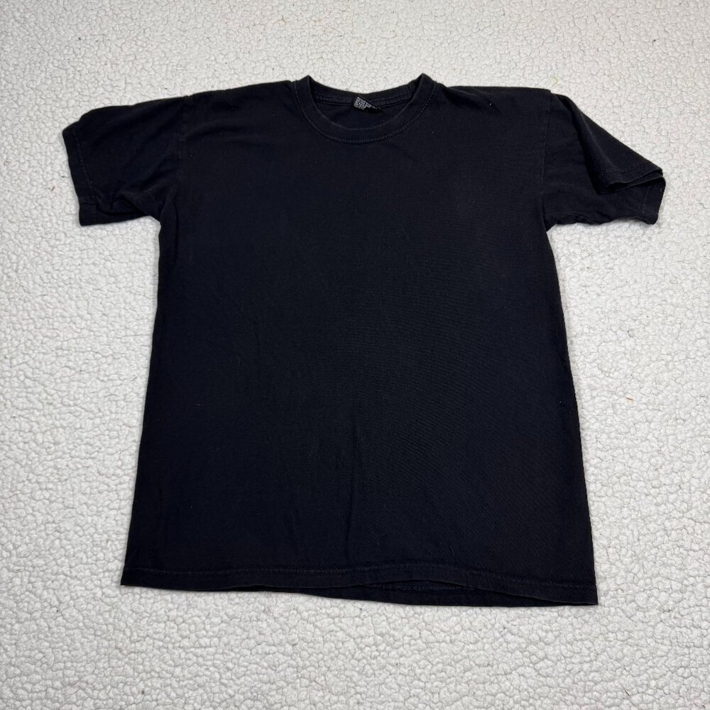 Gemrock T-Shirt Men L Black Short Sleeve Crew Neck Minimalist Dark Academia